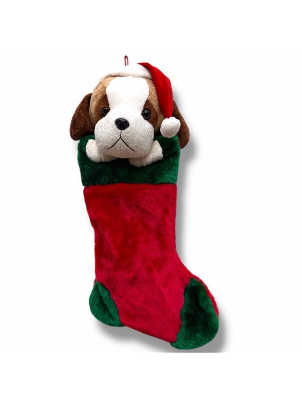 Vintage Christmas Prima Creations 3D Doggy Stocking Plush